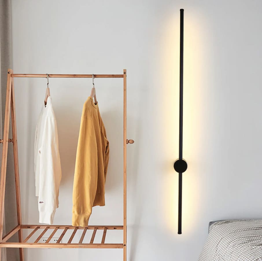 Applique murale à LED Dimmable| Tube noir métallique