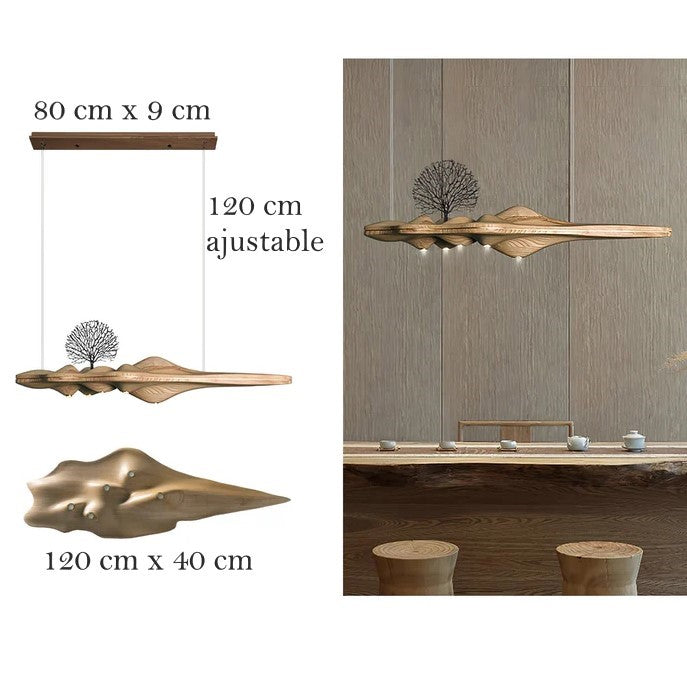 Lustre artistique | Bois véritable