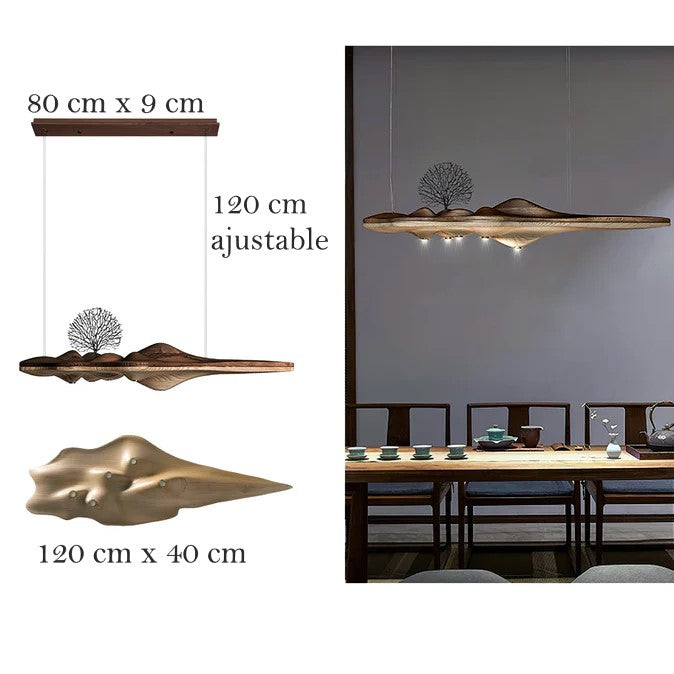 Lustre artistique | Bois véritable