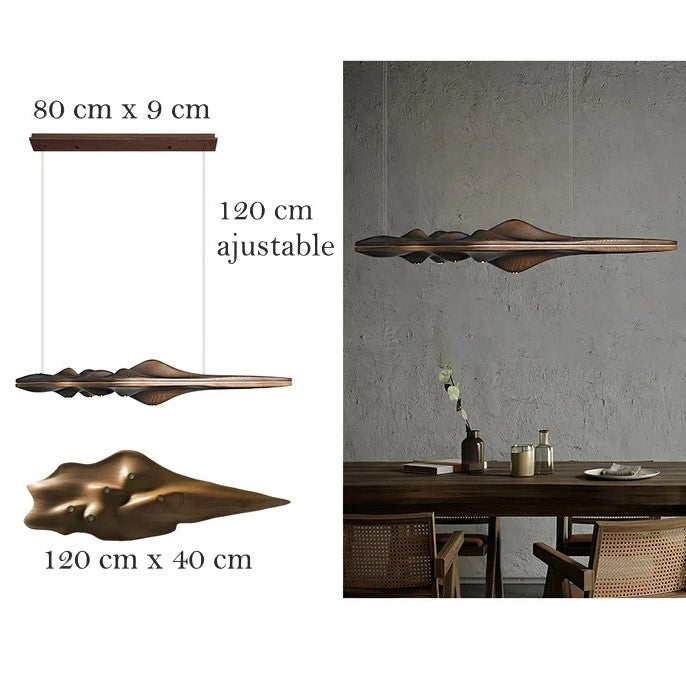 Lustre artistique | Bois véritable