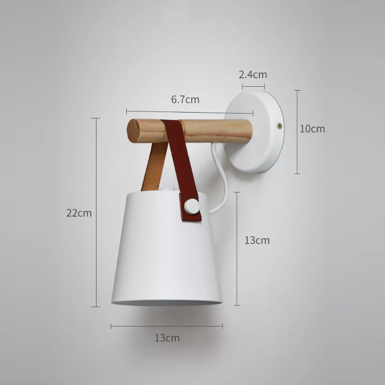 Applique murale moderne en bois et métal