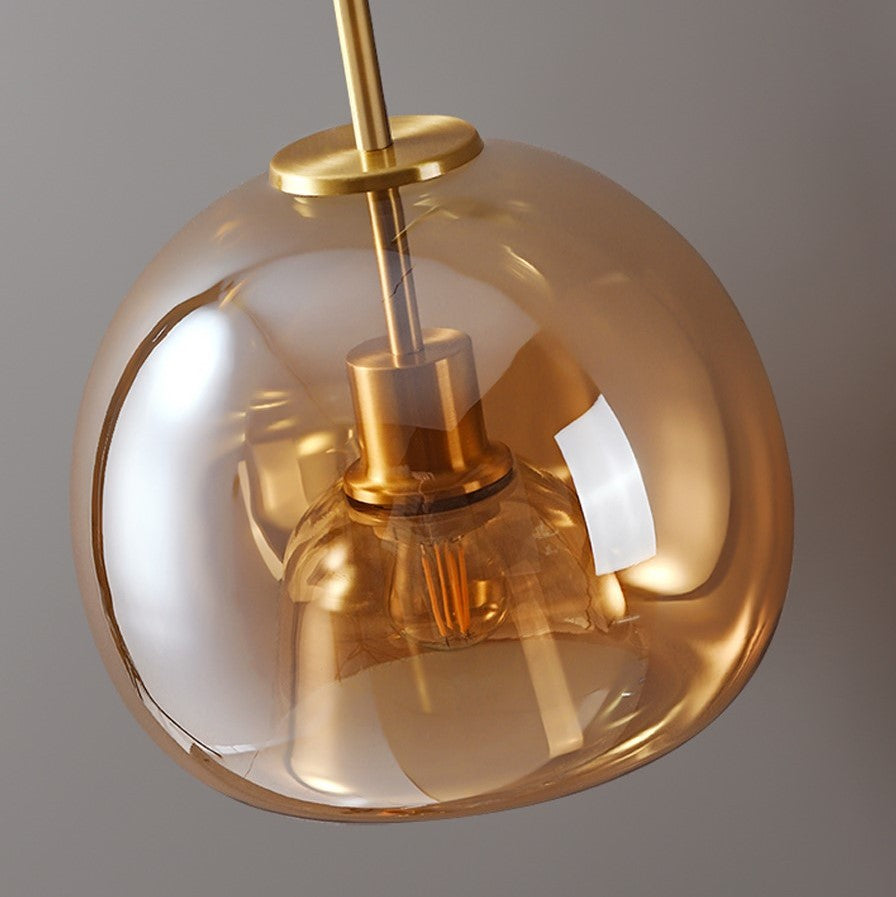 Plafonnier en verre teinté fumé au design moderne