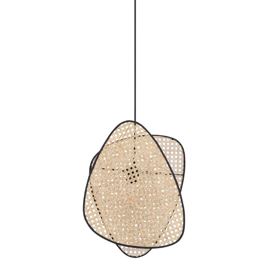 Suspension aérienne en cannage rotin style rétro