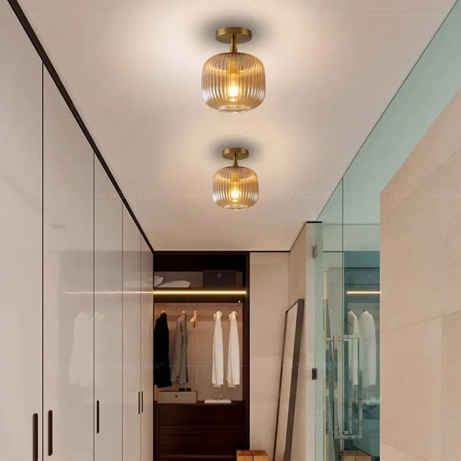 Plafonnier en verre | Vintage