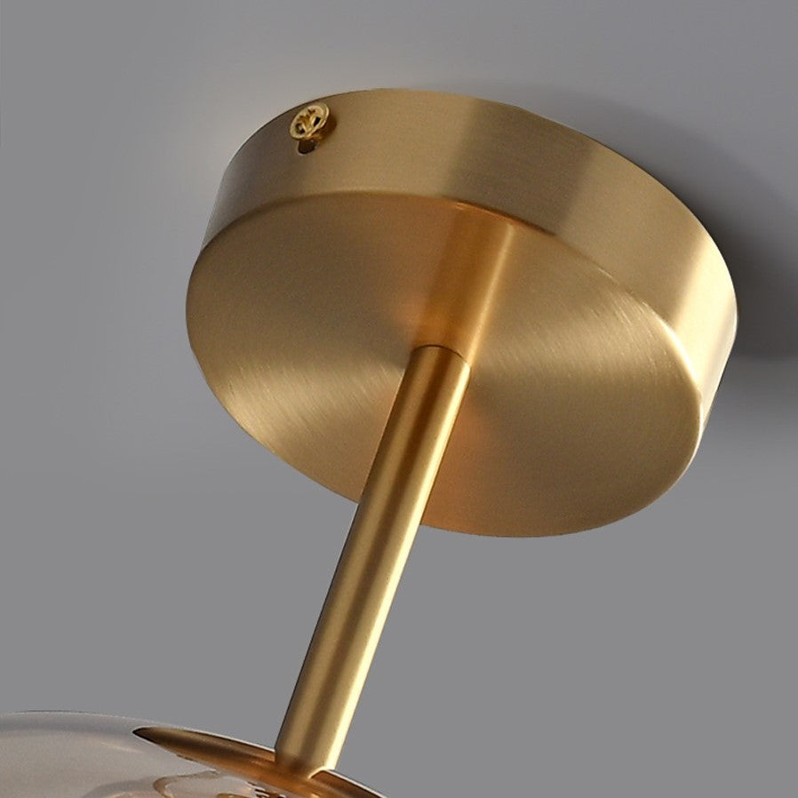 Plafonnier en verre teinté fumé au design moderne