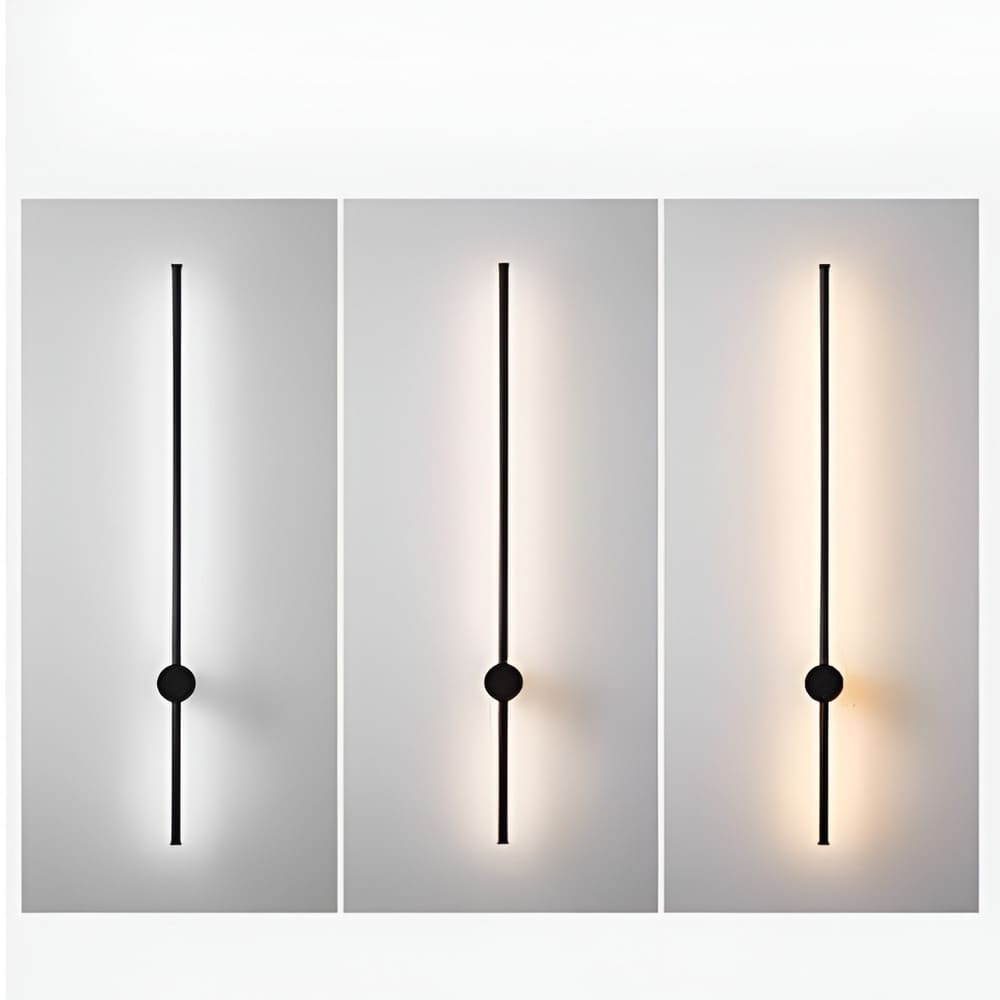 Applique murale à LED Dimmable| Tube noir métallique