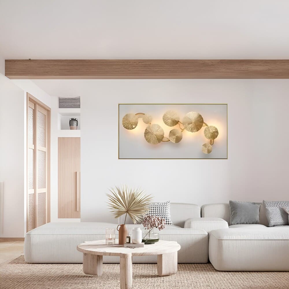 Applique murale cuivre doré - Fleur de lotus