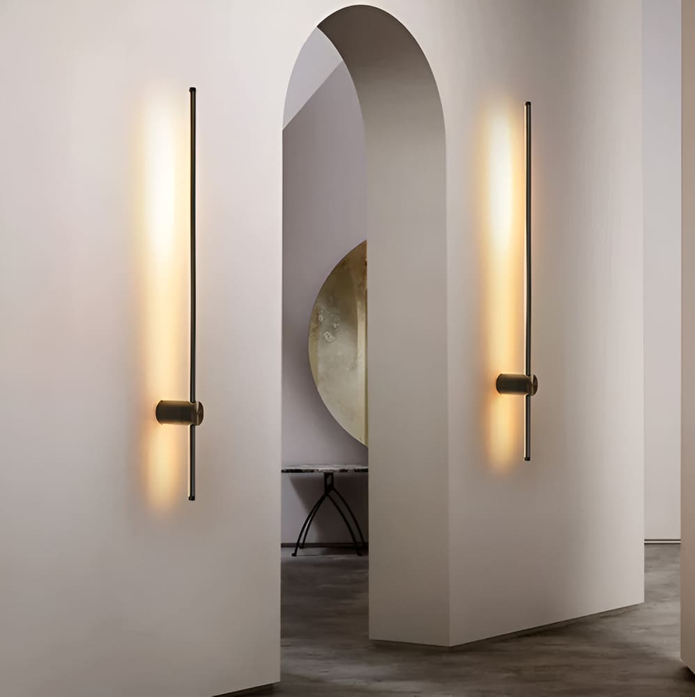 Applique murale à LED Dimmable| Tube noir métallique