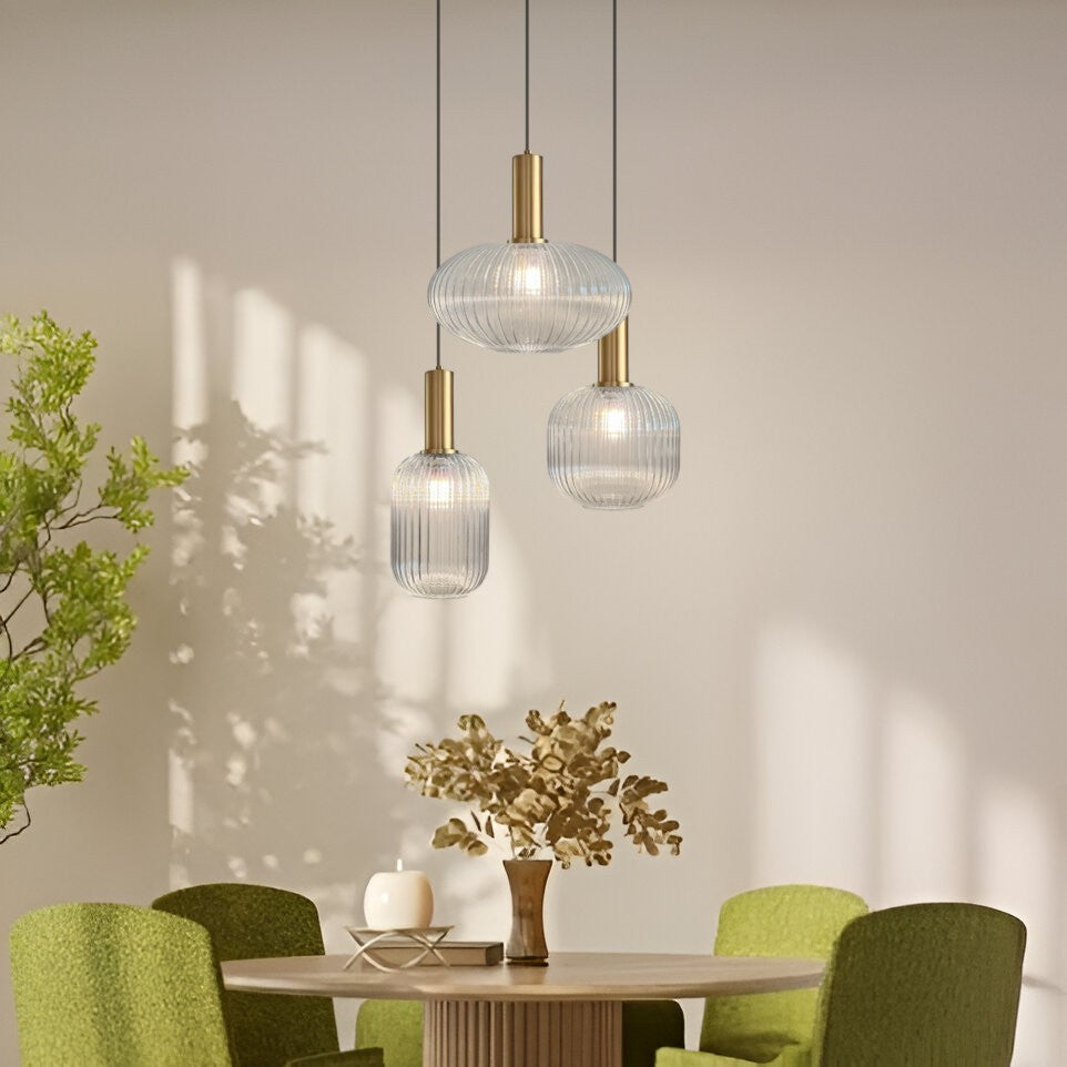 Suspension en verre Vintage | 3 Suspensions