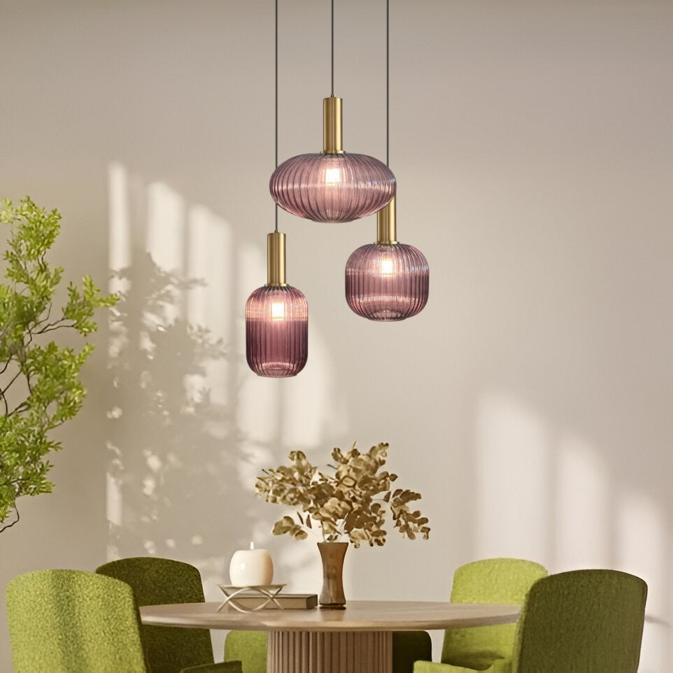 Suspension en verre Vintage | 3 Suspensions