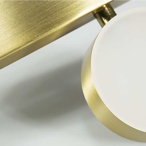 Lampe de chevet murale en aluminium brossé au design moderne avec variateur d’intensité