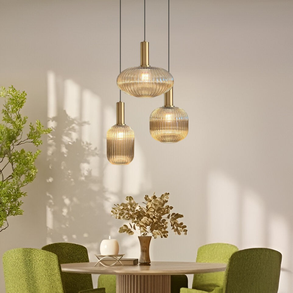 Suspension en verre Vintage | 3 Suspensions