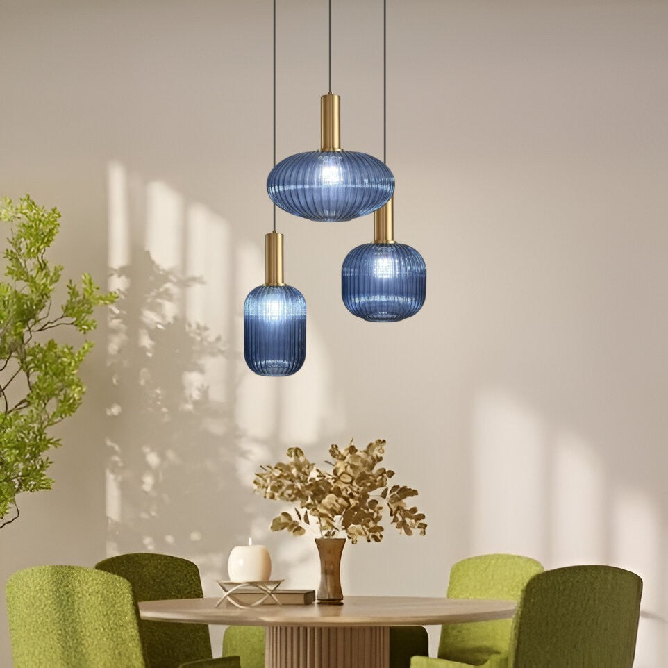 Suspension en verre Vintage | 3 Suspensions