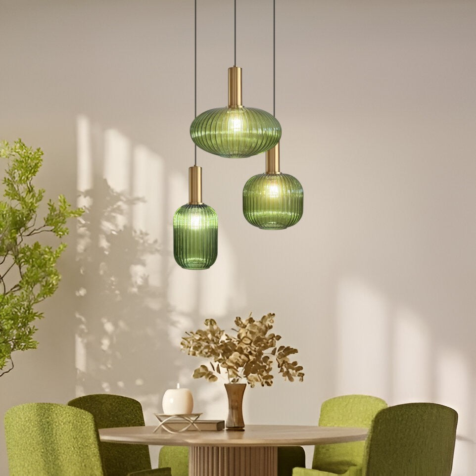 Suspension en verre Vintage | 3 Suspensions