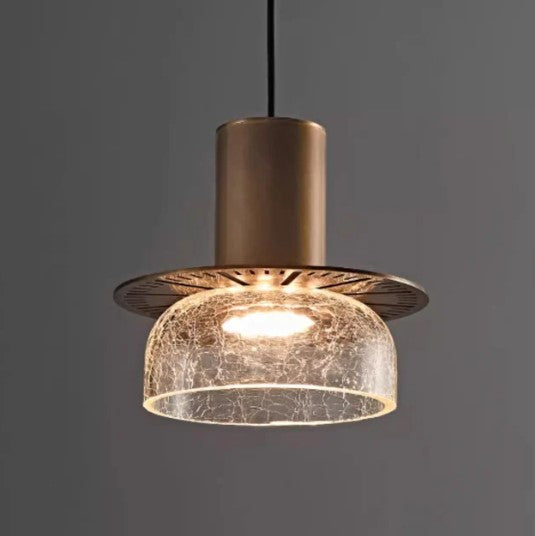 Suspension verre craquelé | Style moderne élégant