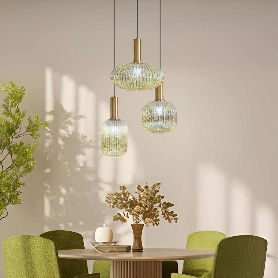 Suspension en verre Vintage | 3 Suspensions