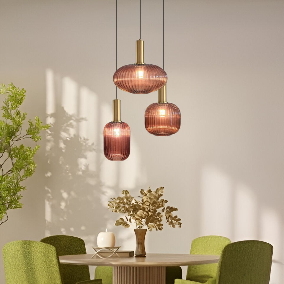 Suspension en verre Vintage | 3 Suspensions