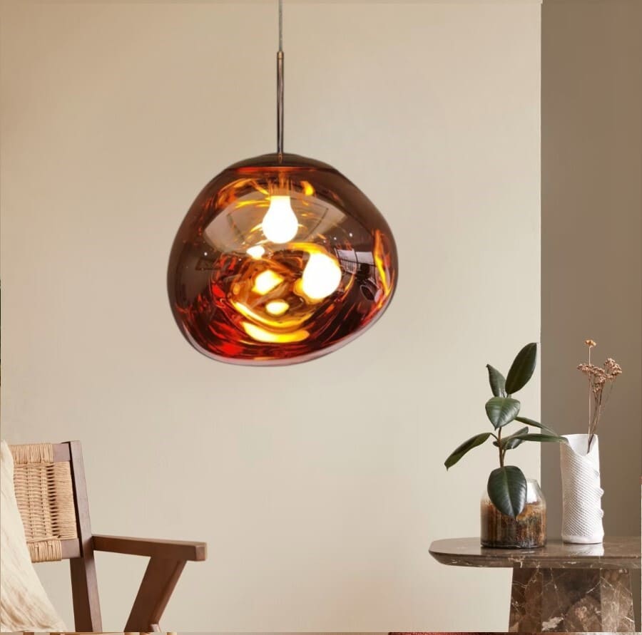 Suspension style verre soufflé | Boule de lave