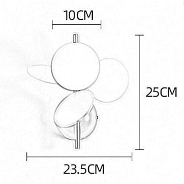 Applique murale fleurie en acier brossé
