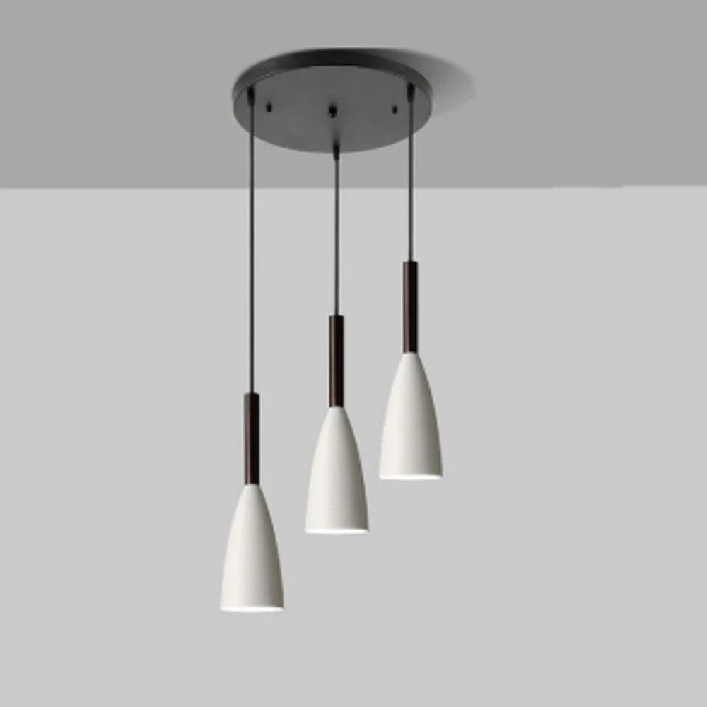 Suspension couleur aux choix en bois et aluminium au design nordique moderne en forme de bouteille