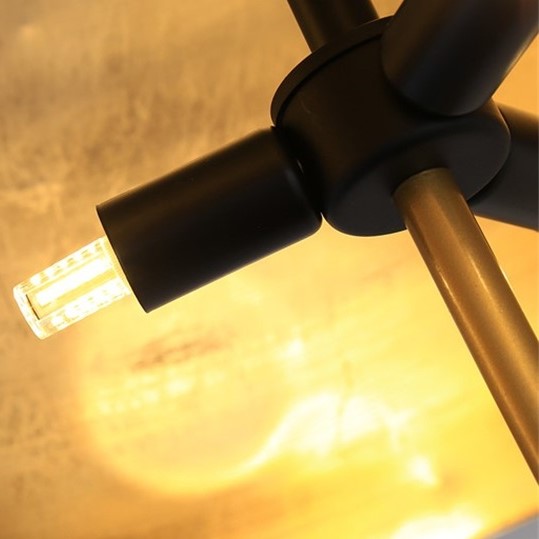 Lampadaire style champignon doré