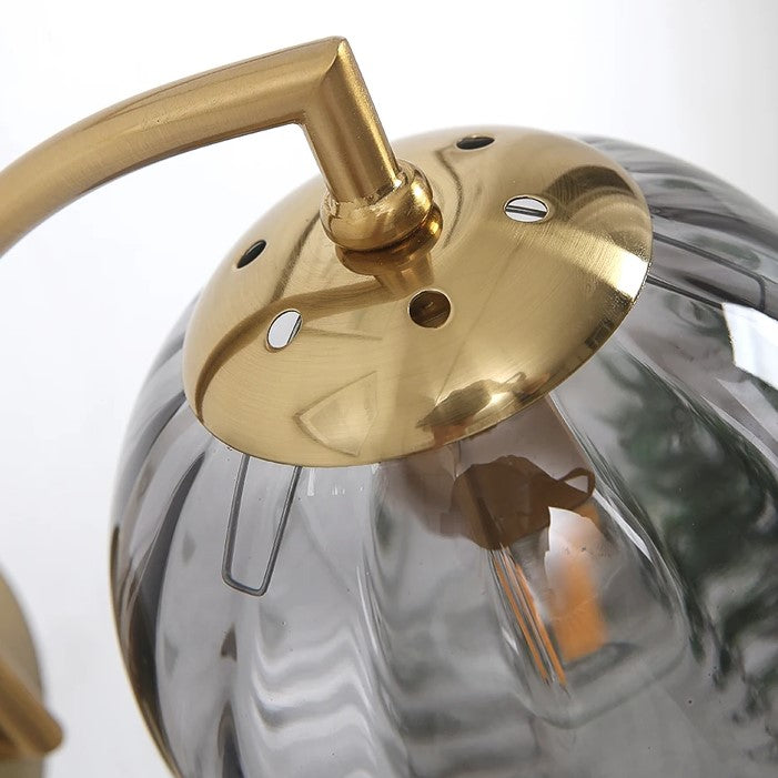 Applique murale verre teinté | Style vintage