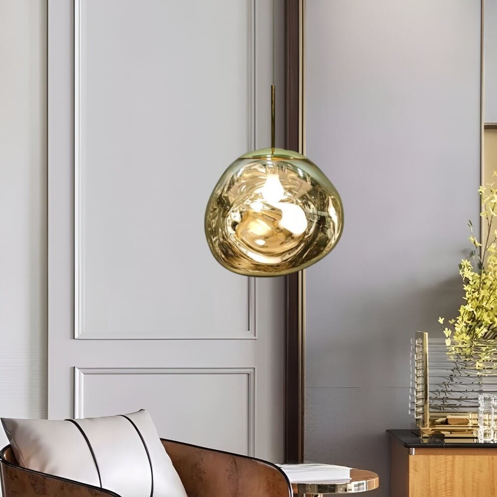 Suspension style verre soufflé | Boule de lave