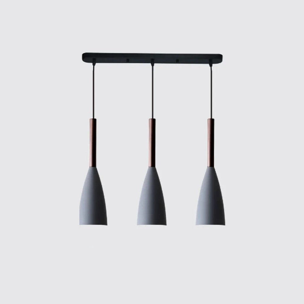 Suspension couleur aux choix en bois et aluminium au design nordique moderne en forme de bouteille