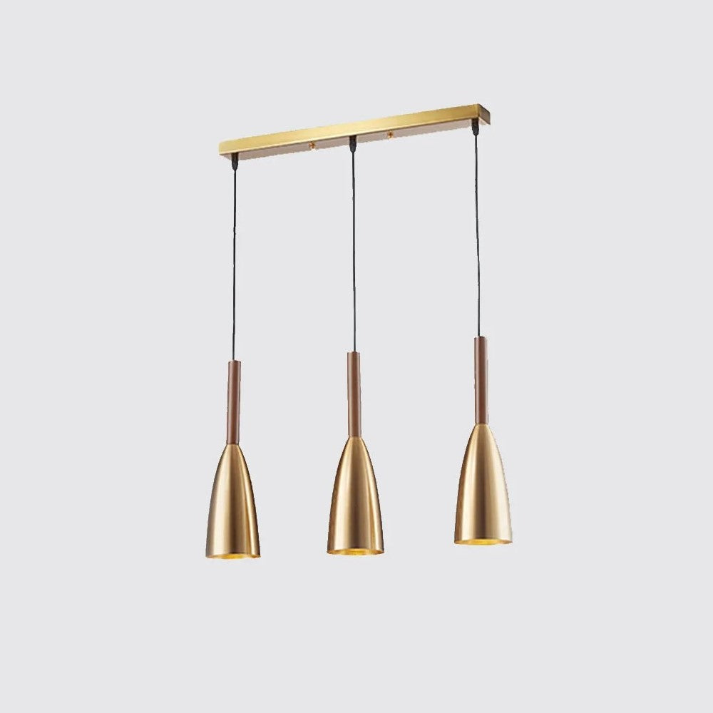Suspension couleur aux choix en bois et aluminium au design nordique moderne en forme de bouteille
