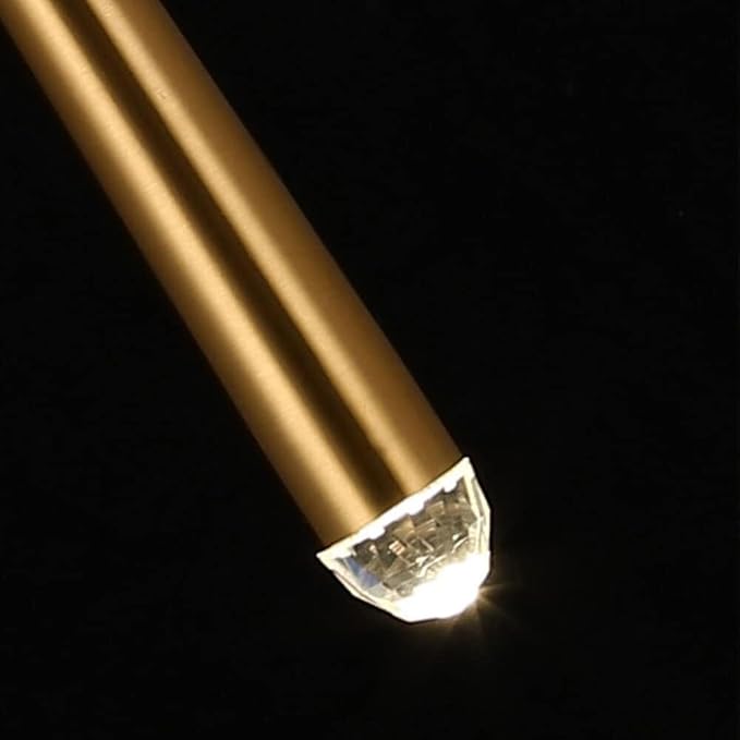 Suspension / Lustre pendant de chevet en aluminium noir et or au design minimaliste et moderne en forme de tube métal