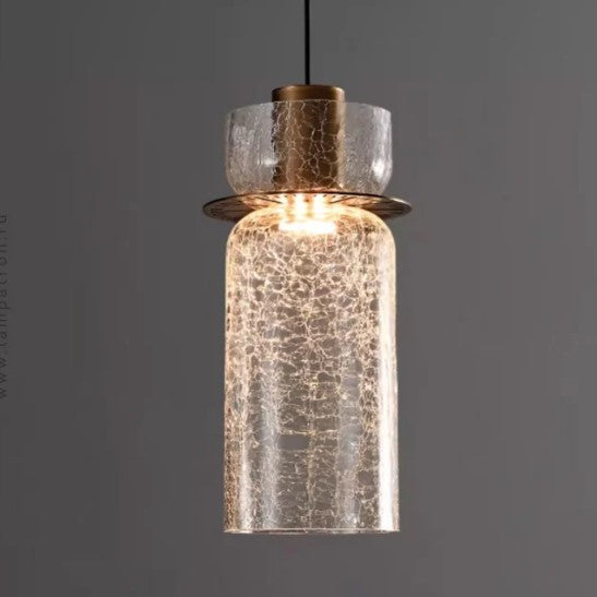 Suspension verre craquelé | Style moderne élégant
