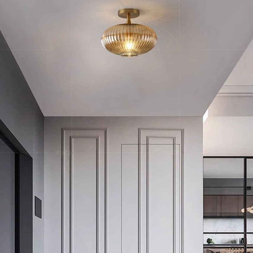 Plafonnier en verre | Vintage