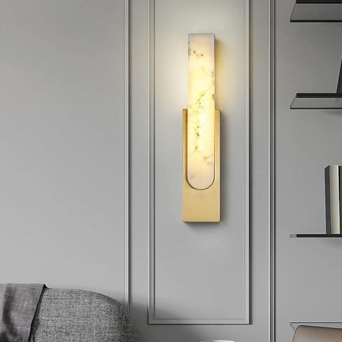 Applique murale marbre et métal