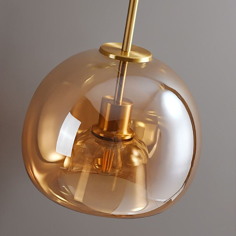 Suspension en verre teinté fumé au design moderne
