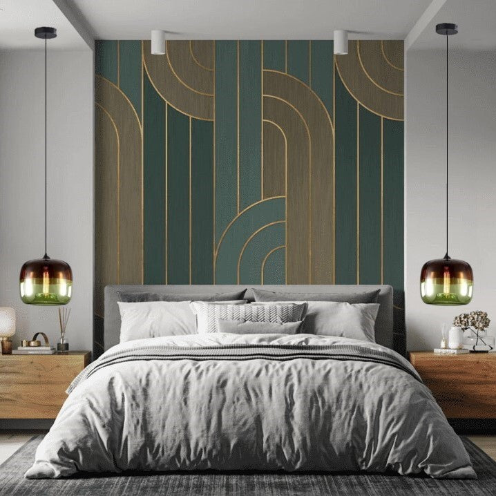 Suspension colorée en verre teinté fumé style rétro vintage