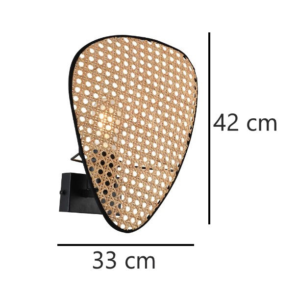 Applique murale aérienne rotin vintage | Style wabi sabi