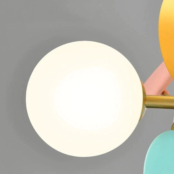 Suspension fleurie en acier brossé