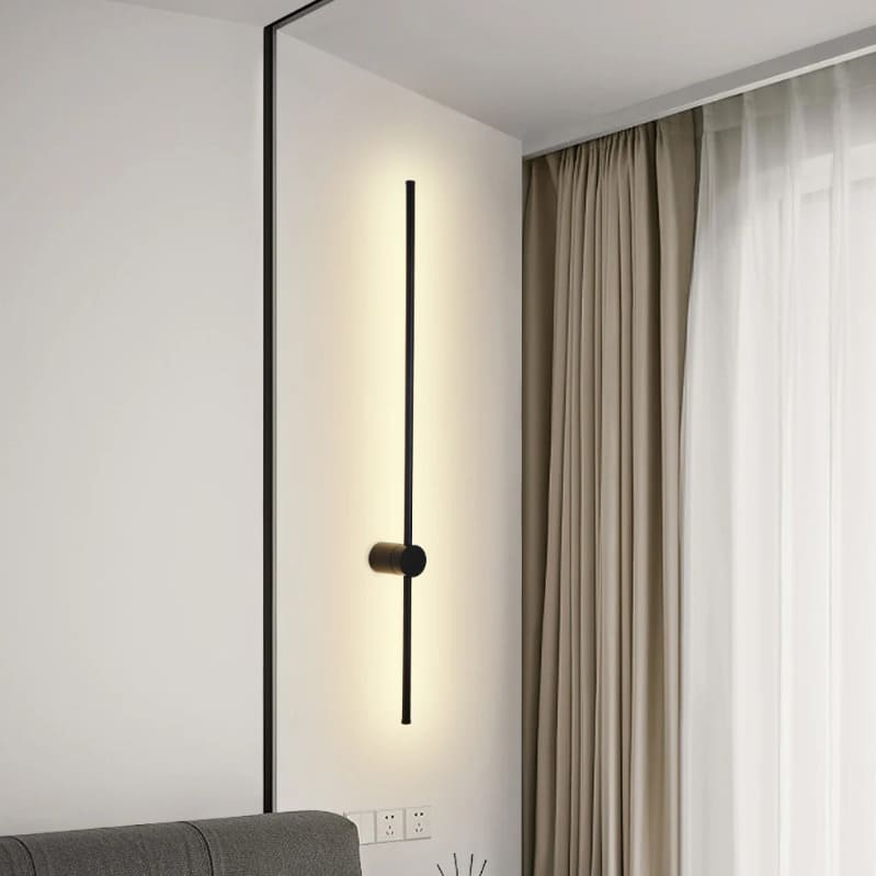 Applique murale à LED Dimmable| Tube noir métallique