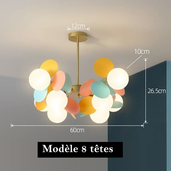 Lustre Artistique en cuivre doré - Design fleuri