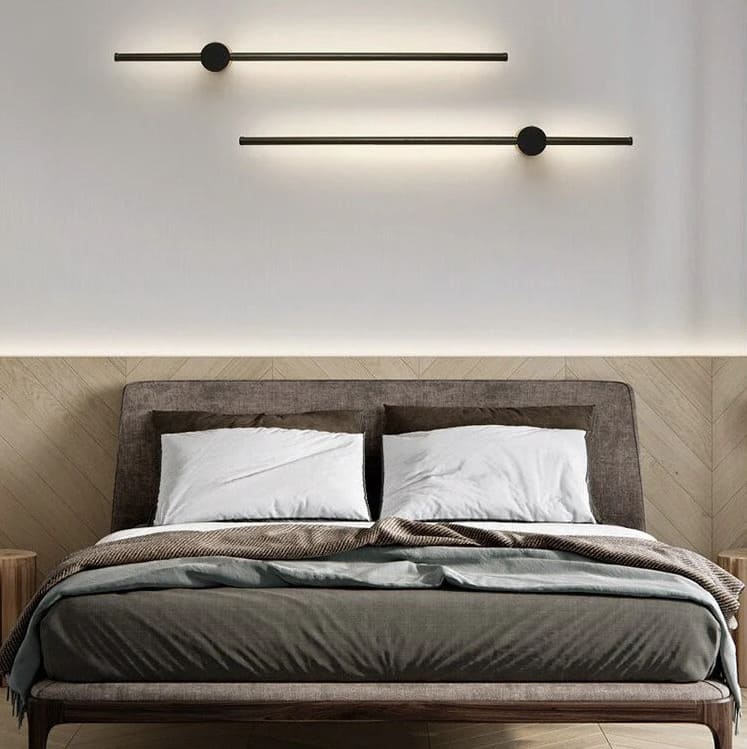 Applique murale à LED Dimmable| Tube noir métallique