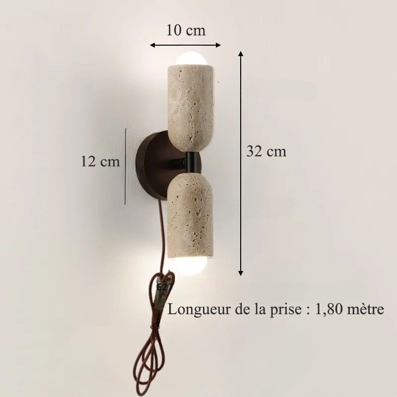 Applique murale en pierre naturelle | Élégance wabi-sabi