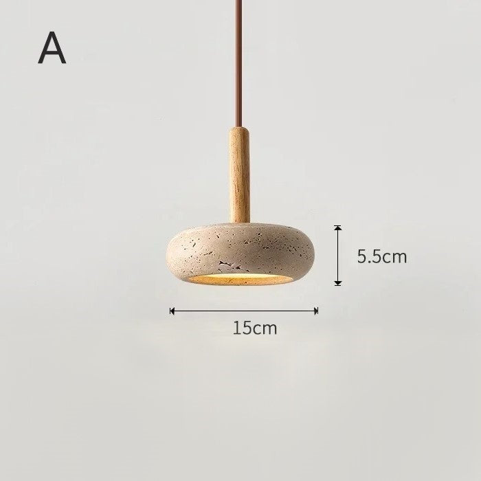 Suspension élégante pierre naturelle | Style wabi sabi