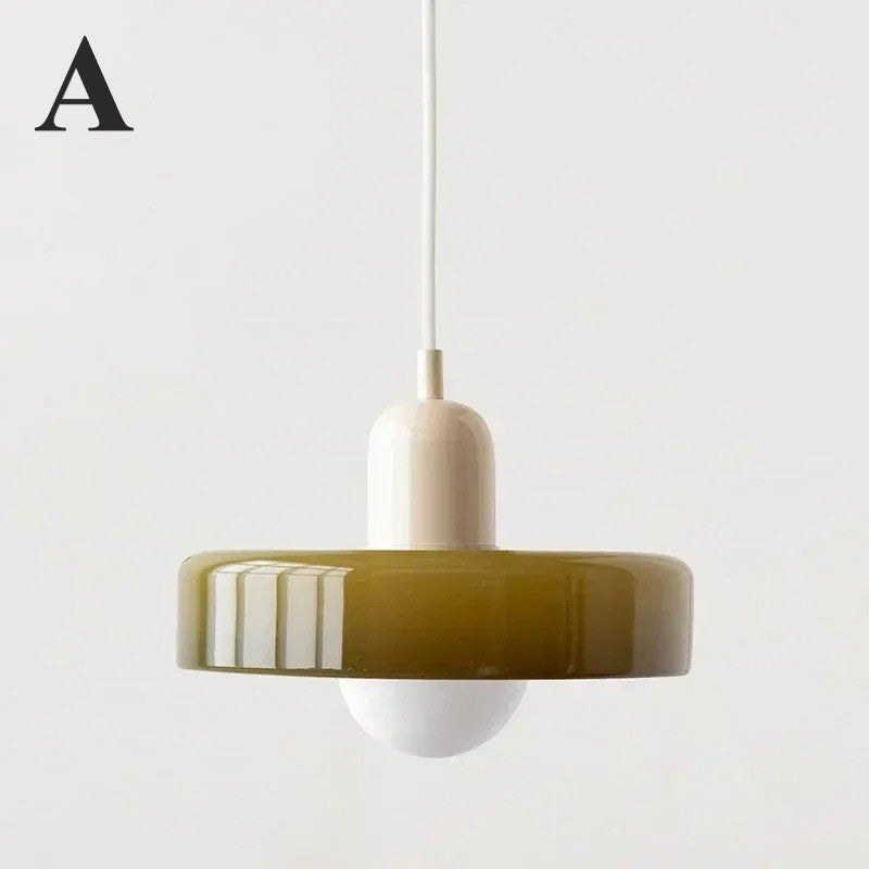 Suspension rétro verre teinté | Style vintage