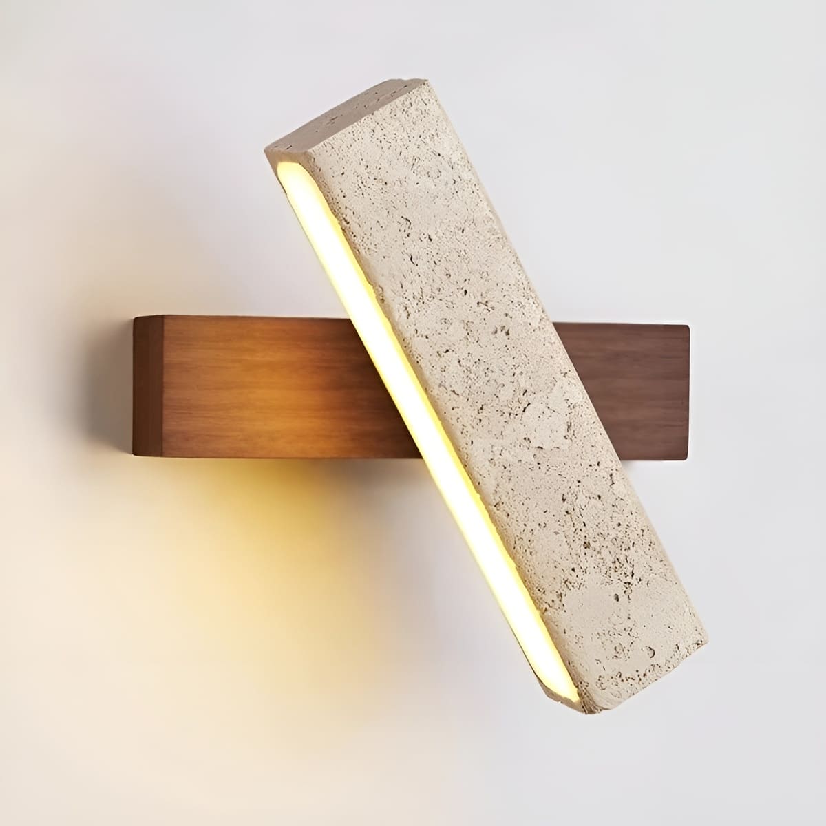 Applique murale rotative en pierre naturelle | Style wabi sabi