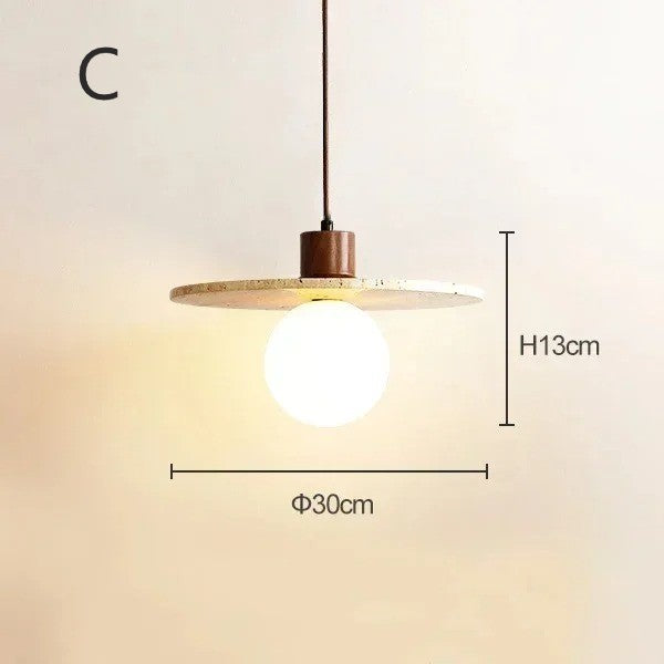 Suspension élégante pierre naturelle | Style wabi sabi