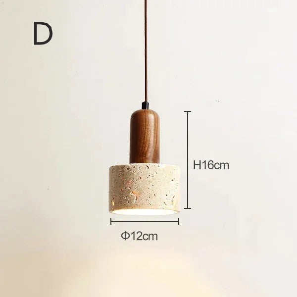 Suspension élégante pierre naturelle | Style wabi sabi