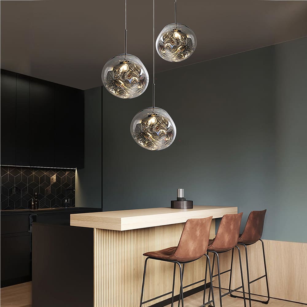 Suspension style verre soufflé | Boule de lave