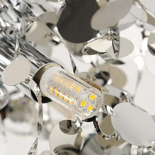 Suspension élégante en forme de feuille en acier inoxydable