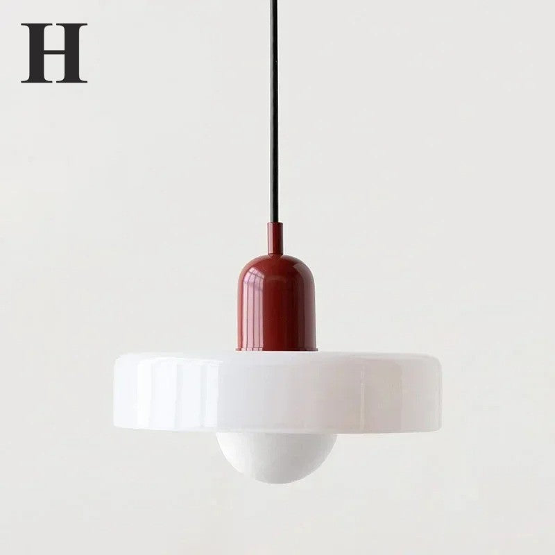 Suspension rétro verre teinté | Style vintage