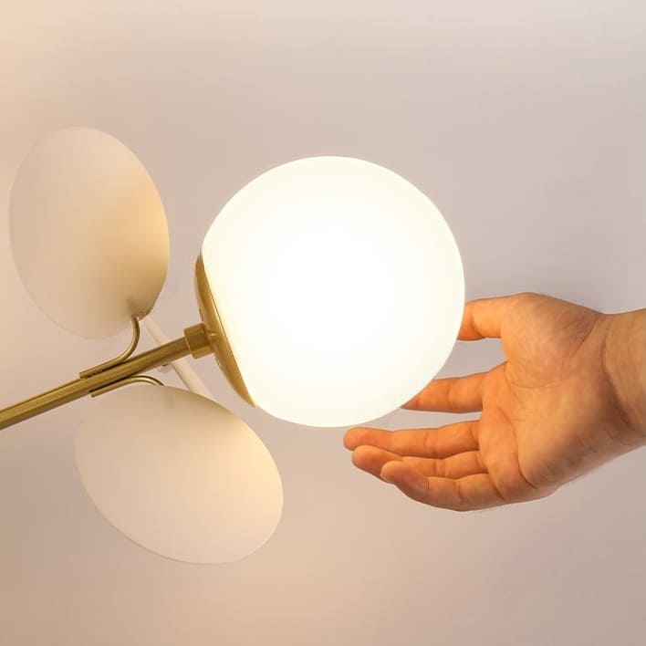 Lustre Artistique en cuivre doré - Design fleuri